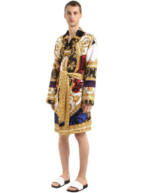 plus size mens robe versace print|Versace robe cost.